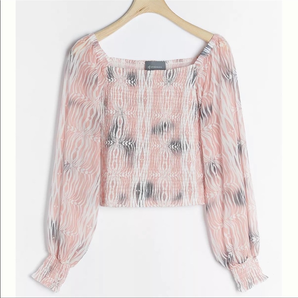 Anthropologie Rouen Smocked Top
